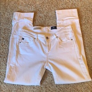 AG Stevie Cuff Petite White Jeans NWOT